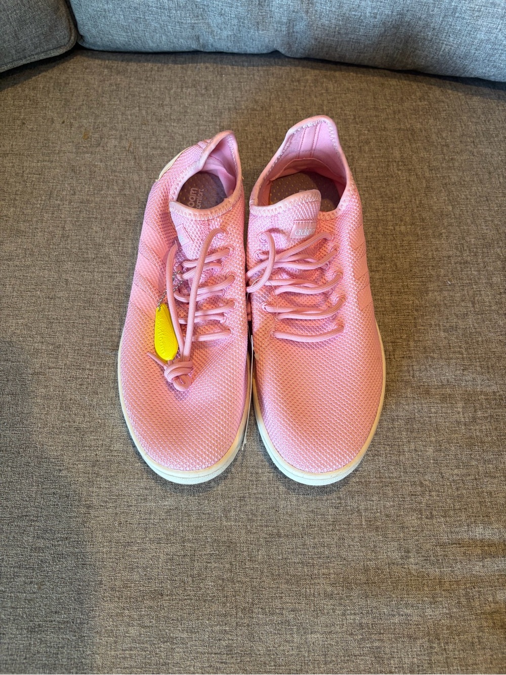adidas Pink Knit Lace-Up Sneakers